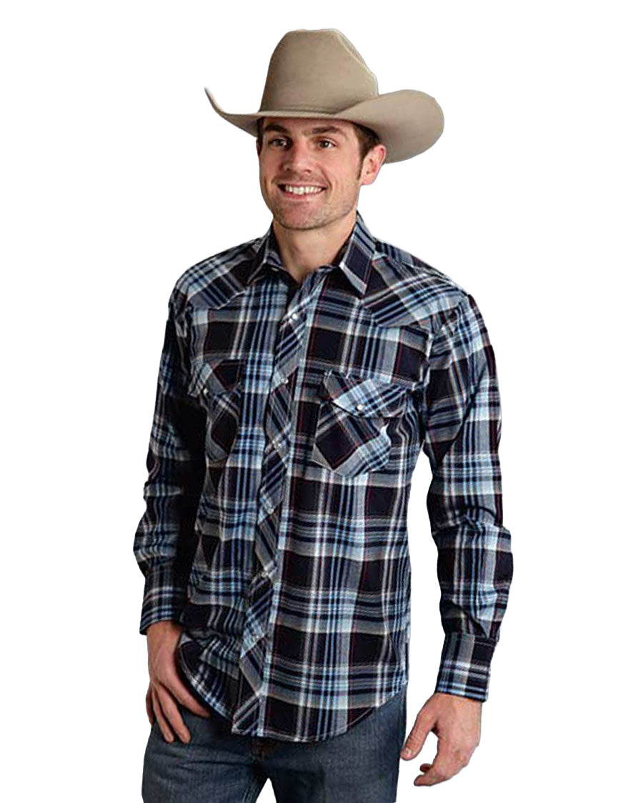 Men's Assorted Plaid Western Snap Shirt - 01-001-0171-0005 AS