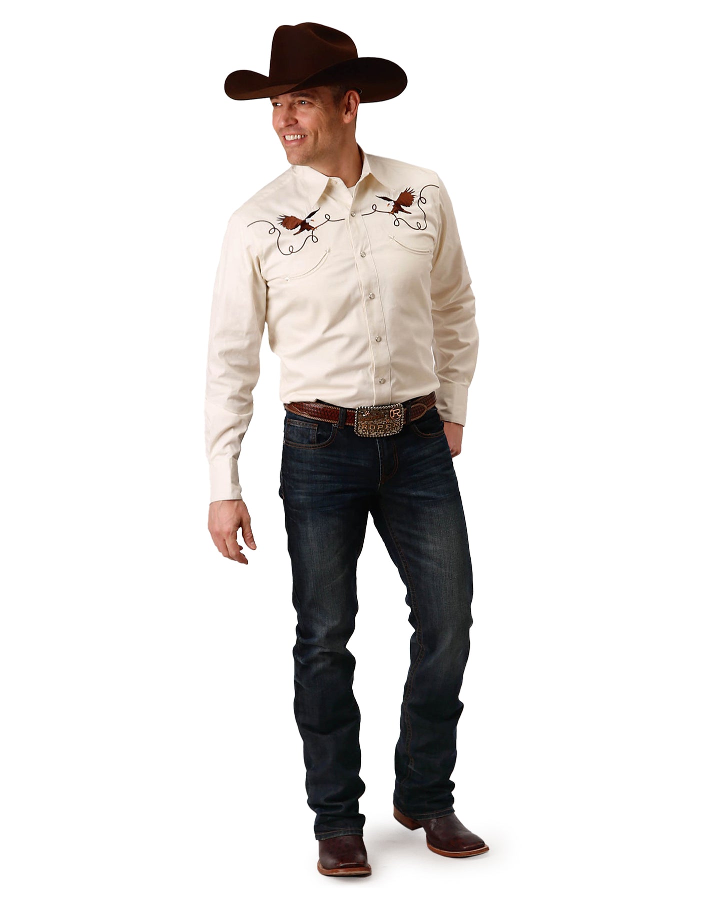 Men's Long Sleeve Snap Retro Western Shirt