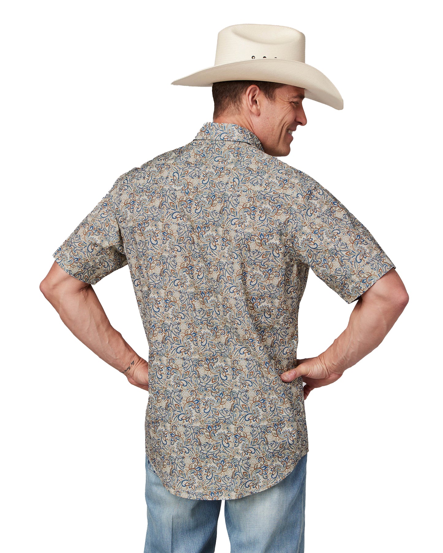 Paisley Print Western Shirt- 03-002-0064-0472 Br