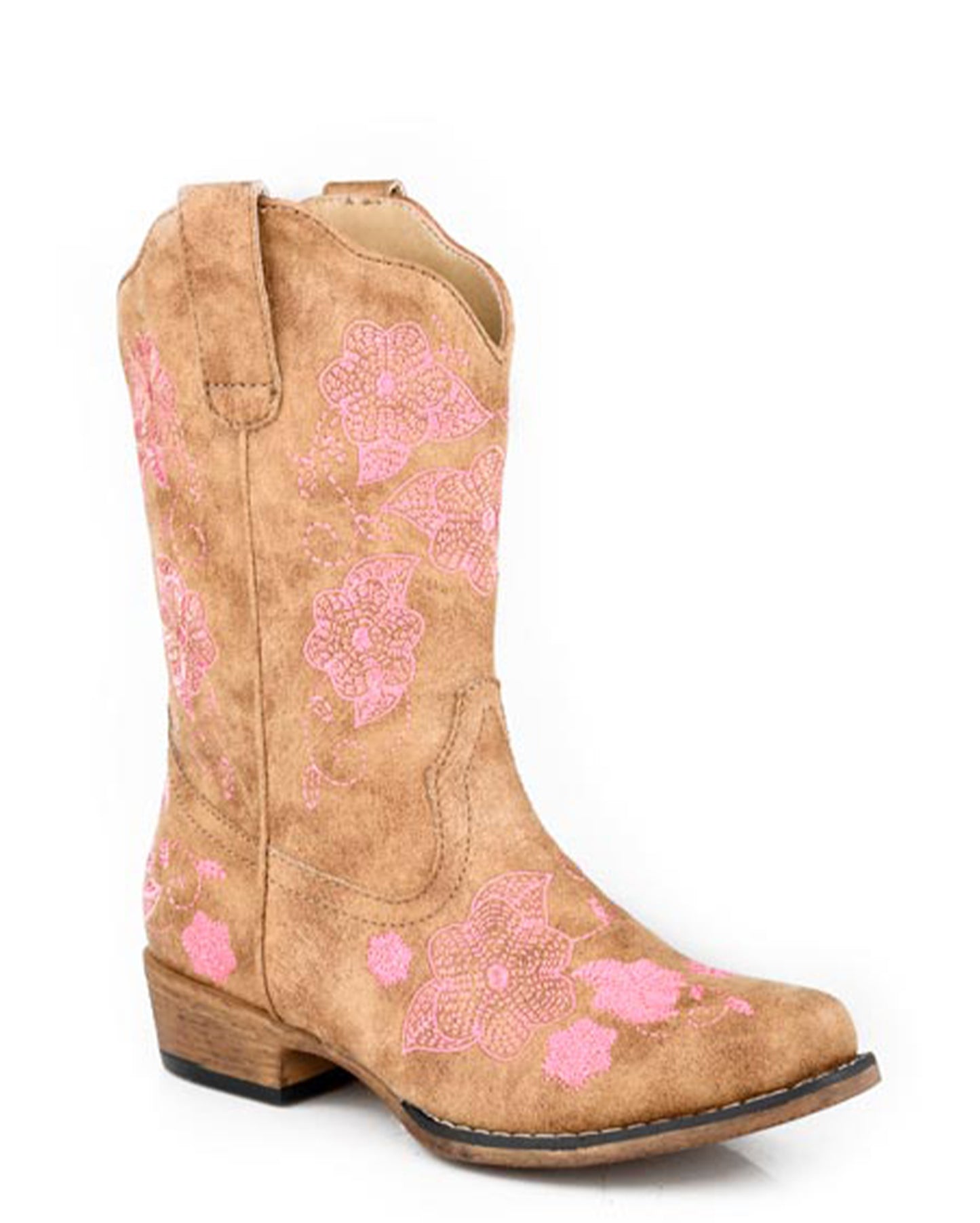 Kids' Tan Faux Leather Upper - 09-018-0191-3695 Ta by Roper from Skip’s Western Outfitters | KAR-09-018-0191-3695-TA-1-MED