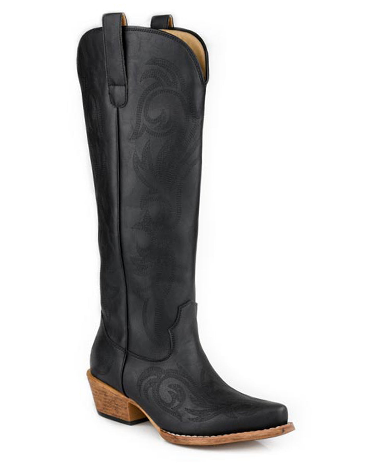 Women's Black With All Over Embroidery Western Boots - 09-021-1558-3680 Bl