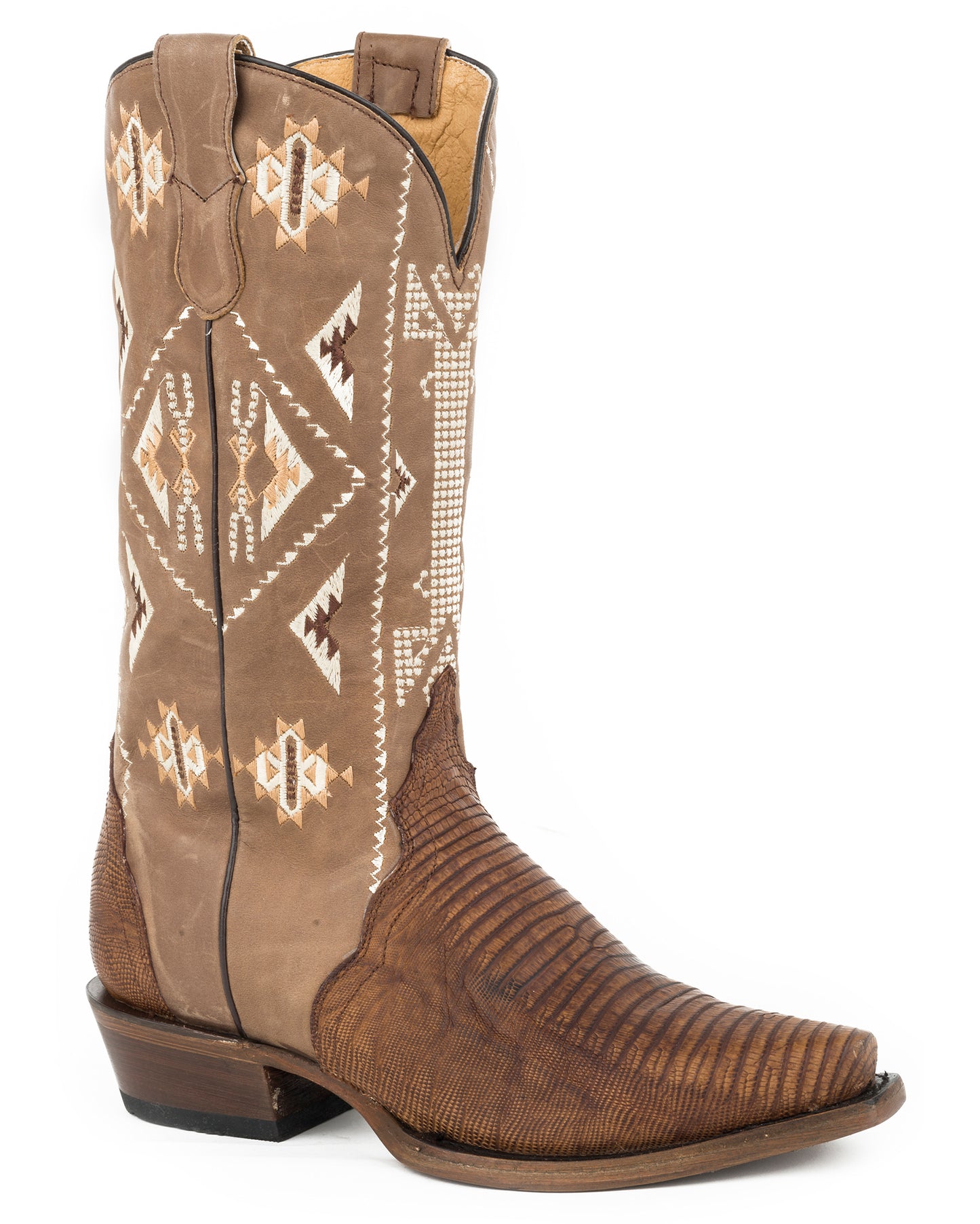 Women's Embroidered Teju Lizard Western Boots by Roper from Skip’s Western Outfitters | KAR-09-021-6601-8151-BR-050
