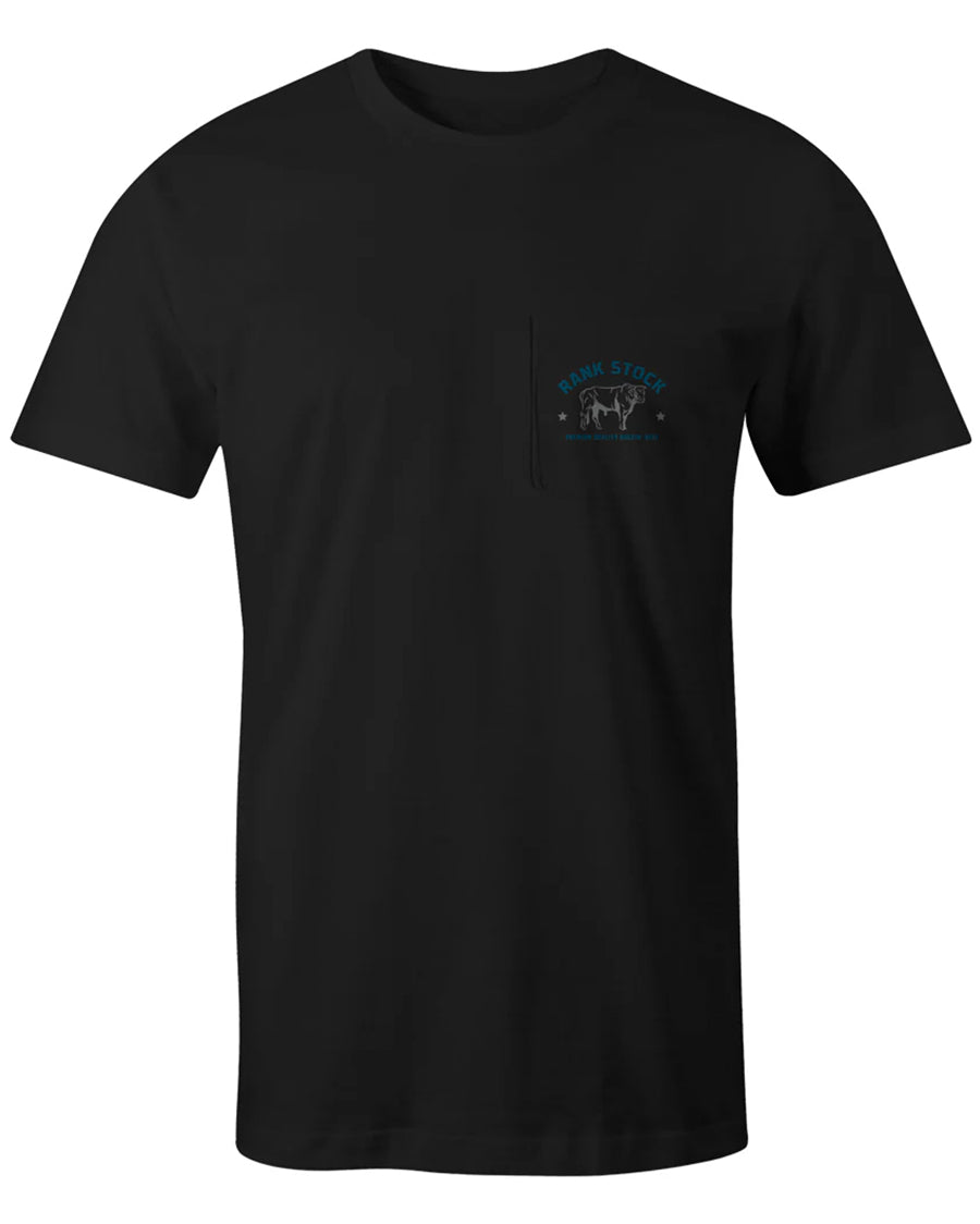 Men's Charbray Crew Neck Pocket T-Shirt - Ht1684Bk