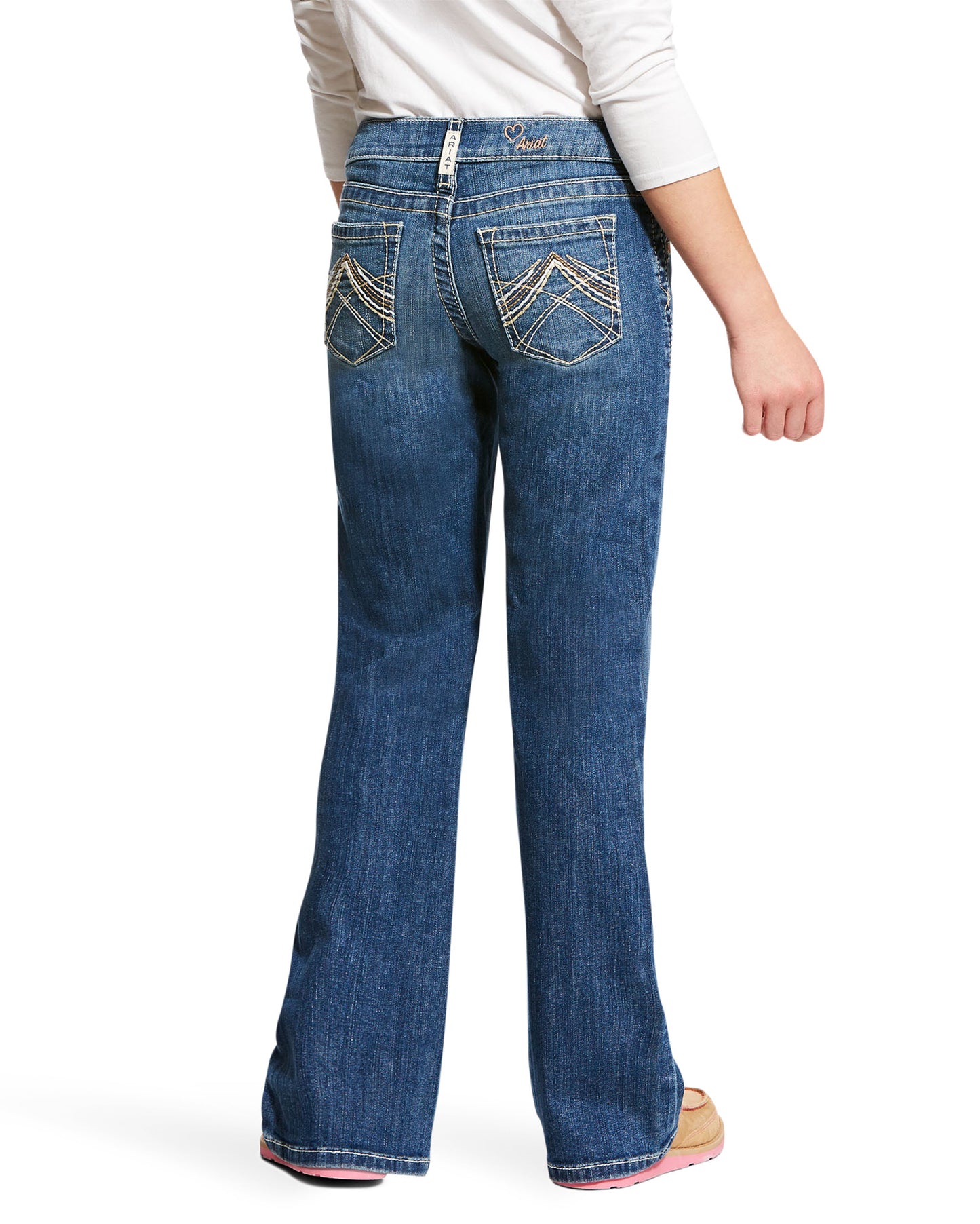 Girls' Whipstitch Boot Cut Jeans - 10025985