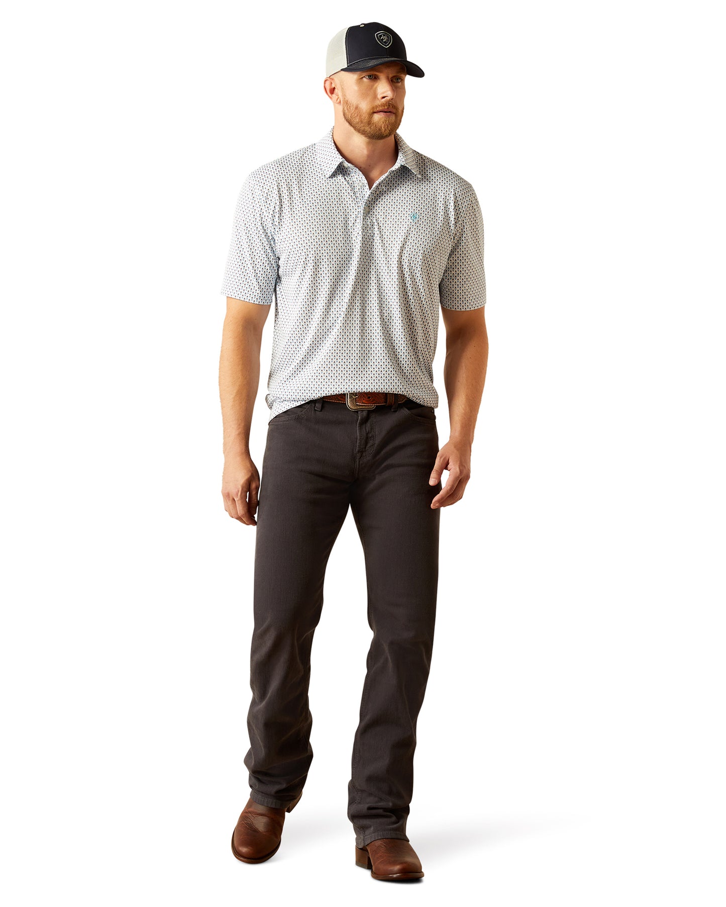 Men's All Over Print Polo Shirt