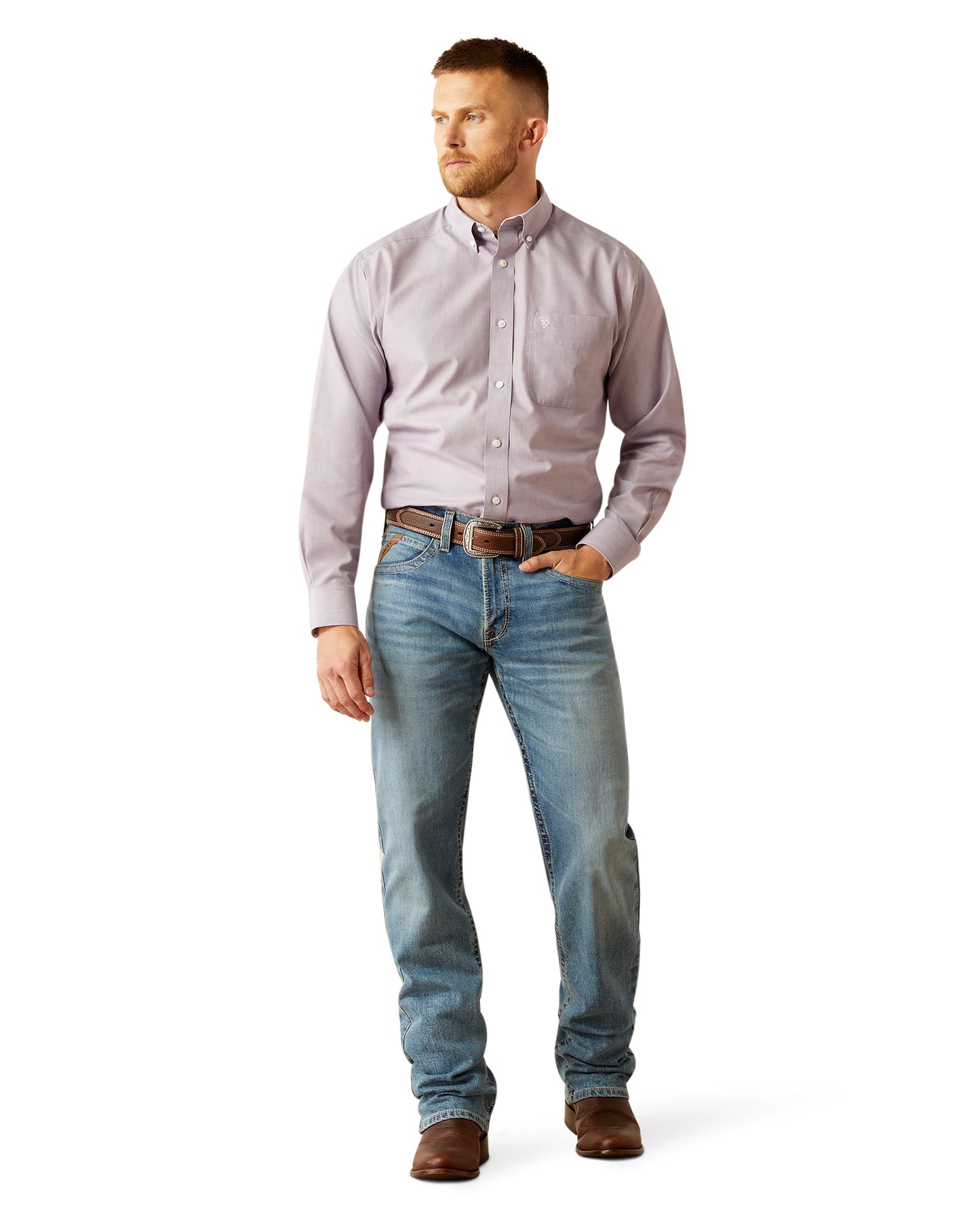 Men's Wrinkle Free Solid Shirt