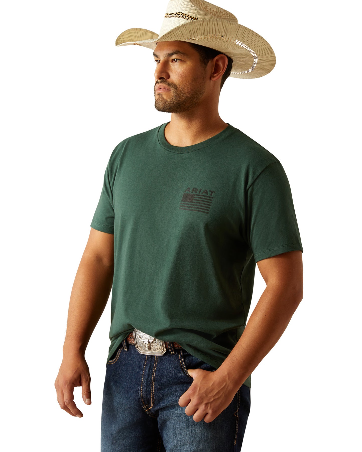 Men's Ariat Rustic Wood Flag T-Shirt