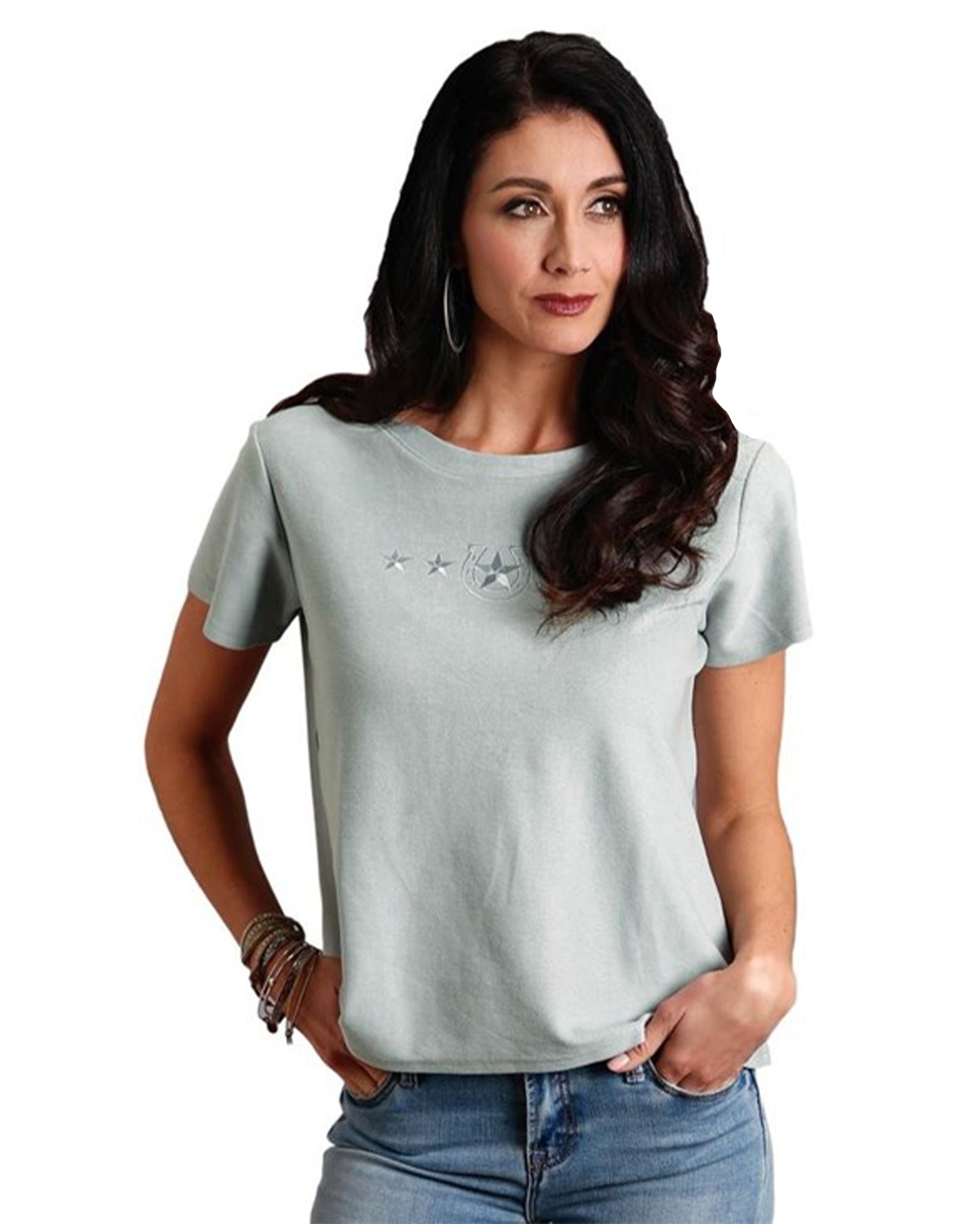 Women's French Terry Top - 11-039-0513-7038 Bu