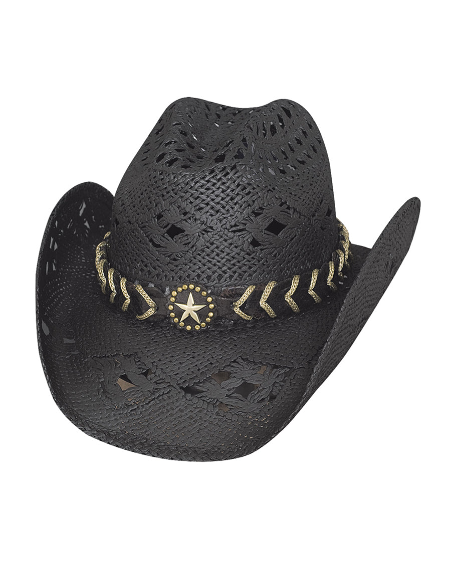 Women's Naughty Girl Toyo Straw Hat by Bullhide from Skip’s Western Outfitters | MOT-2649BL-S-BLACK