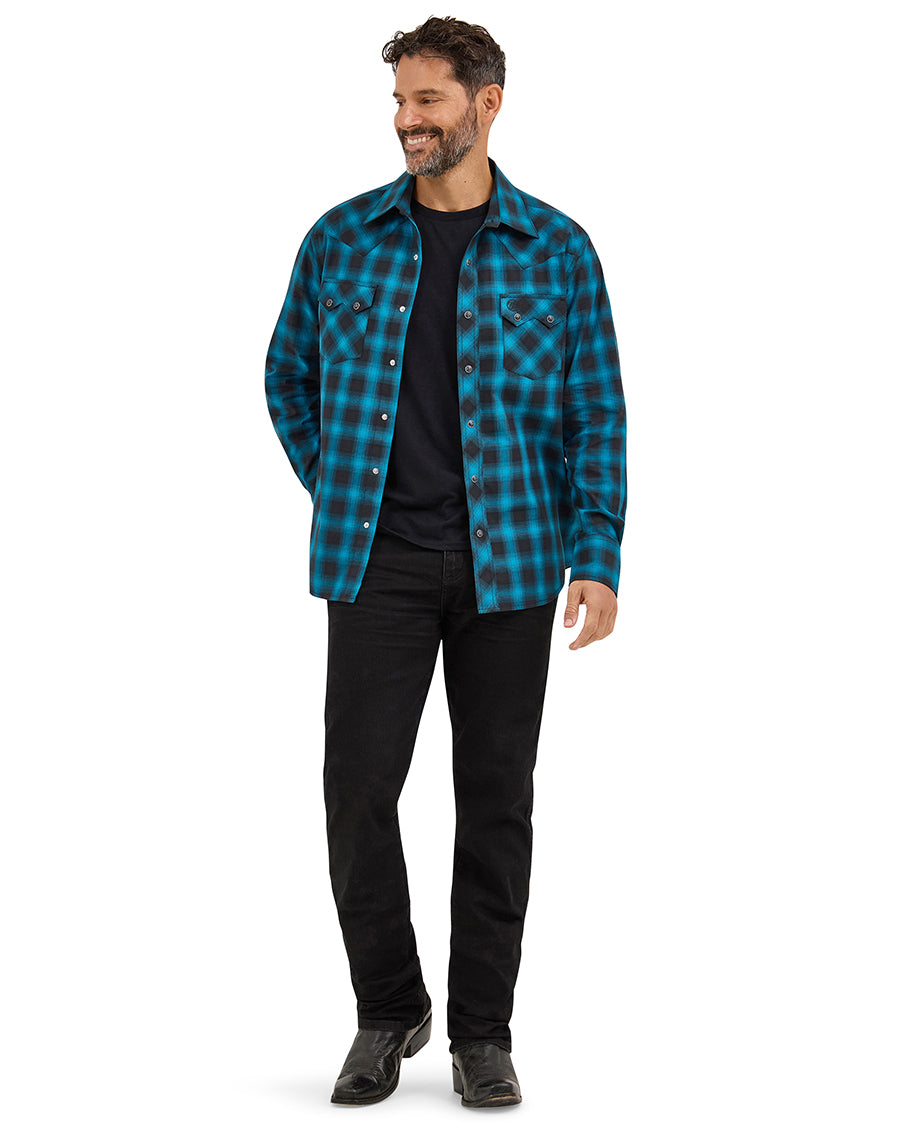 Men's Retro® Long Sleeve Sawtooth Snap Pocket Western Shirt