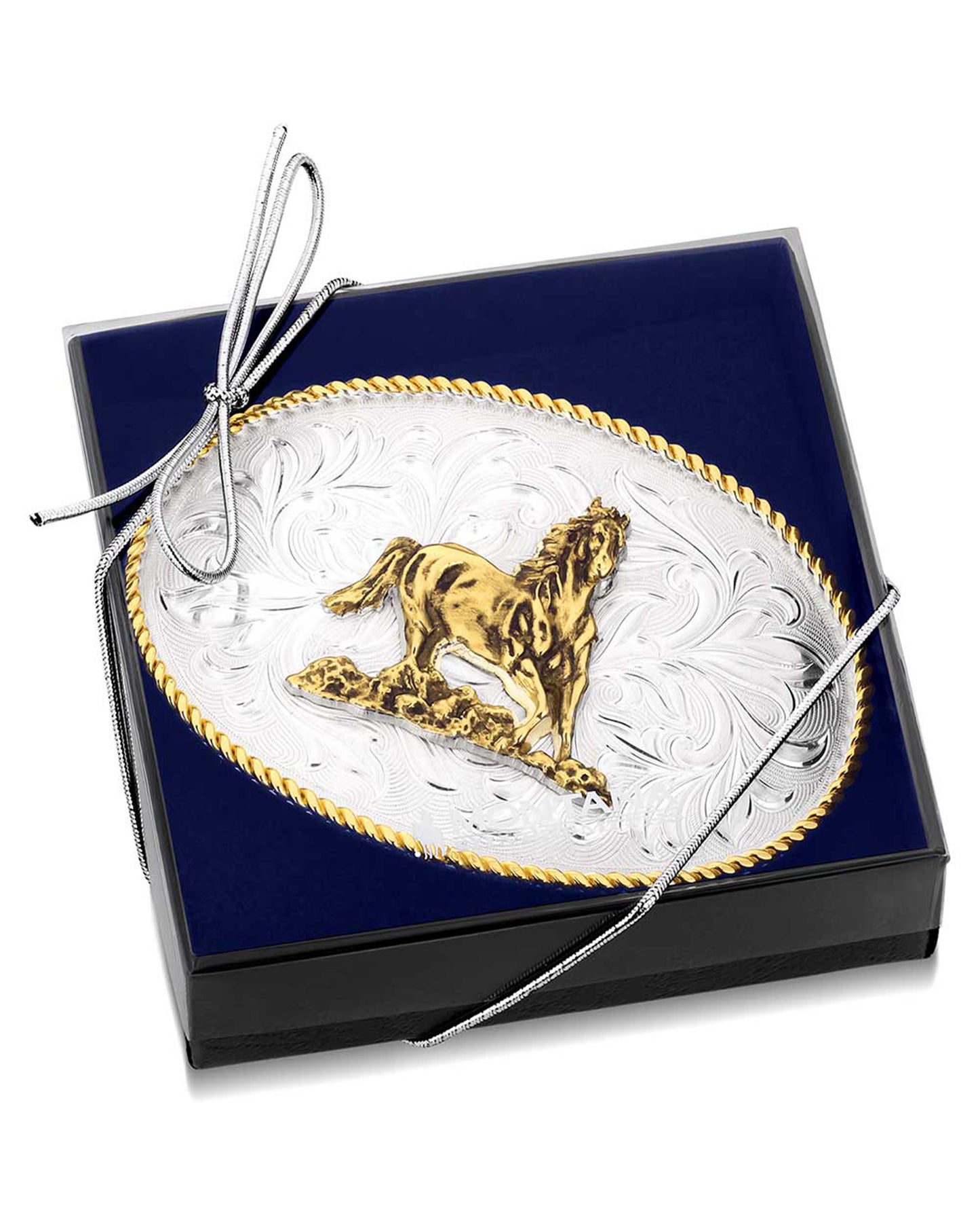 Rosebud Galloping Horse Legacy Buckle