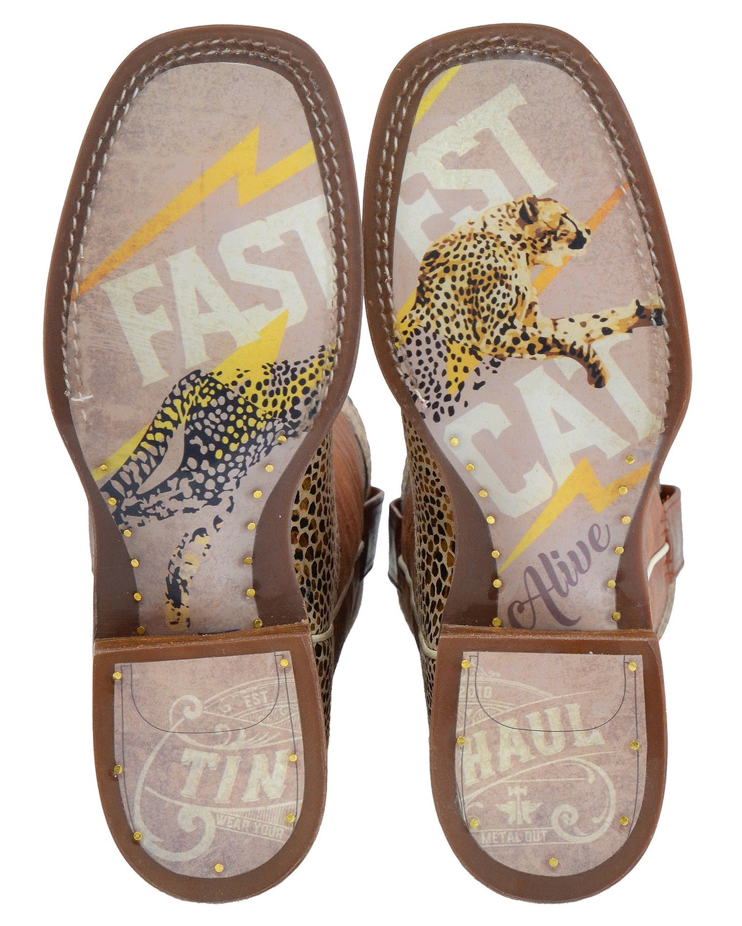 Women's Golden Cheetah Western Boots