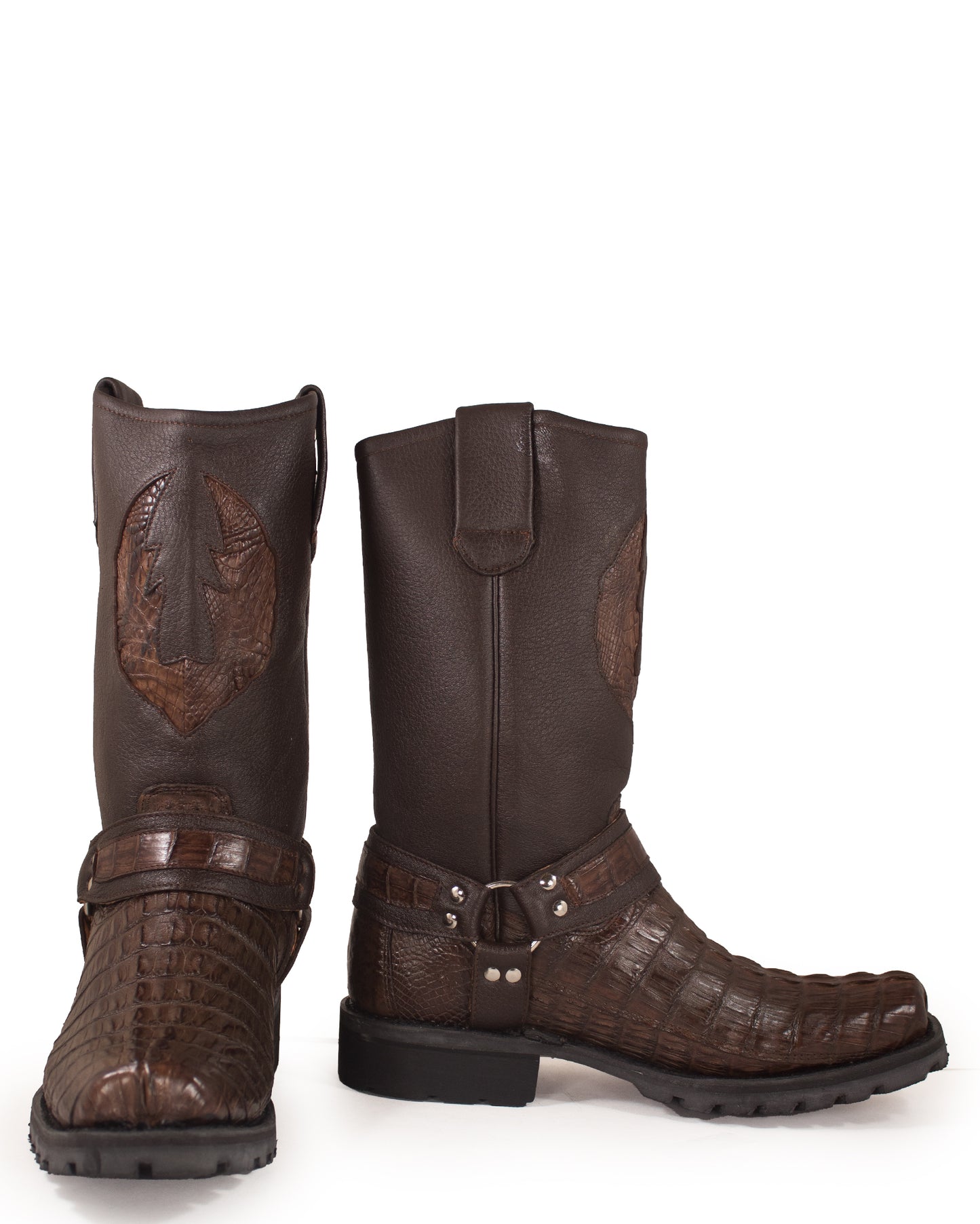 Men's Caiman Tail Motorcycle Boots