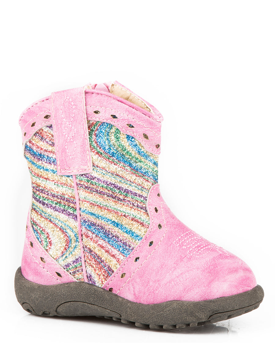 Infants' Cowbabies Glitter Swirl Western Boots by Roper from Skip’s Western Outfitters | KAR-09-016-1901-2758-PI-100-M