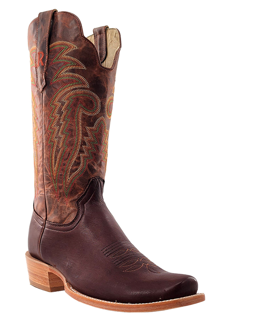 Men's Chocolate Western Boots by R Watson from Skip’s Western Outfitters | RWATSON-RW7302-1-070-D