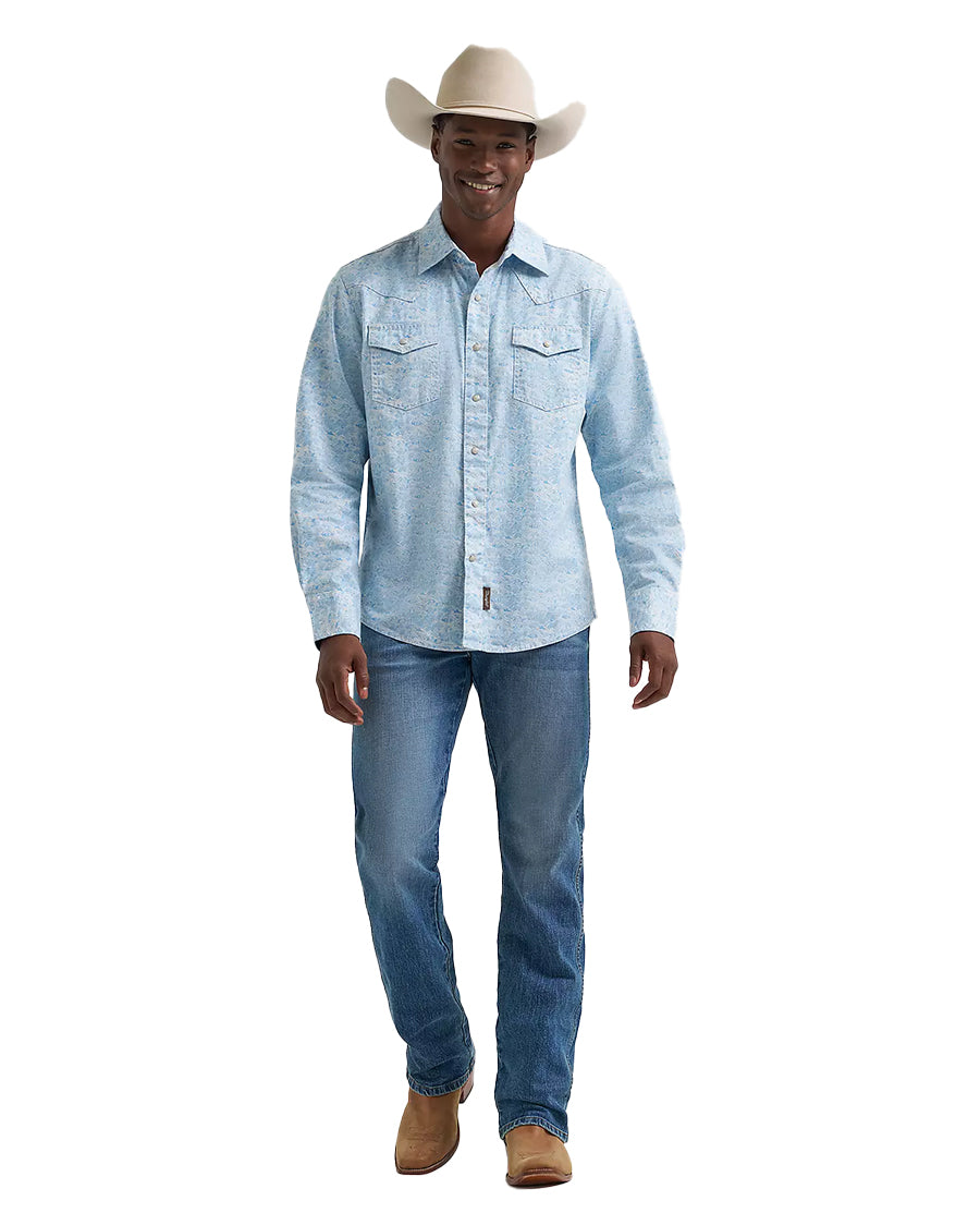 Men's Modern Fit Retro® Premium Long Sleeve Snap Shirt