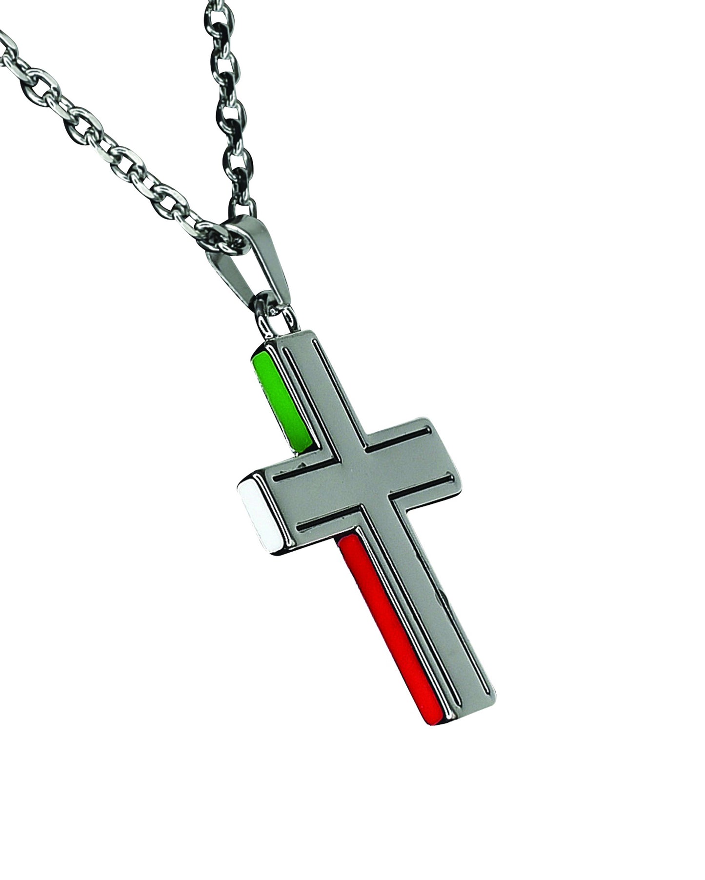 Men's Steel Cross Necklace