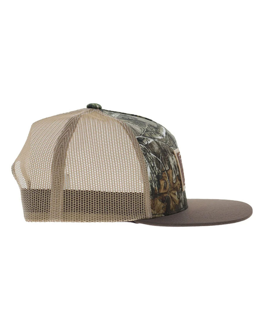Doc Brown Camo 5-Panel Trucker With Brown / Tan Patch - 2602T-Catn