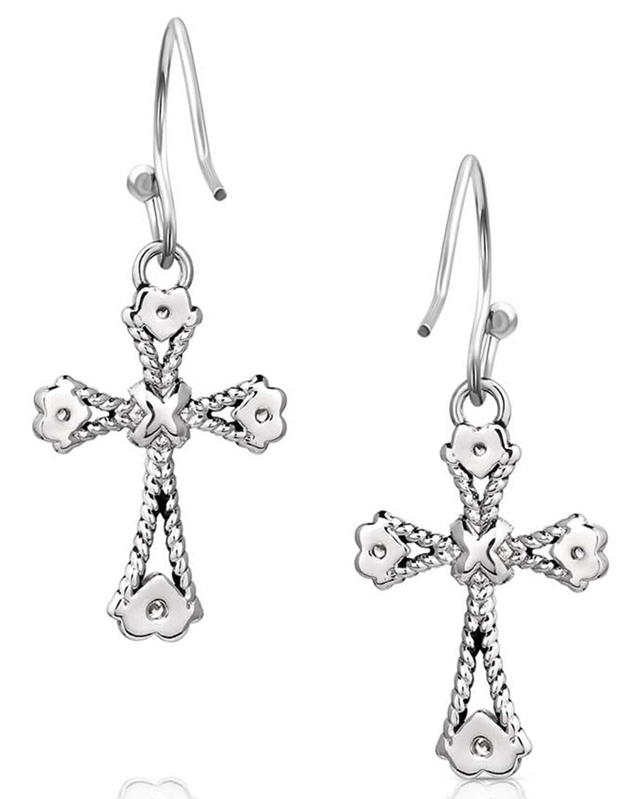 Faith In My Heart Cross Earrings