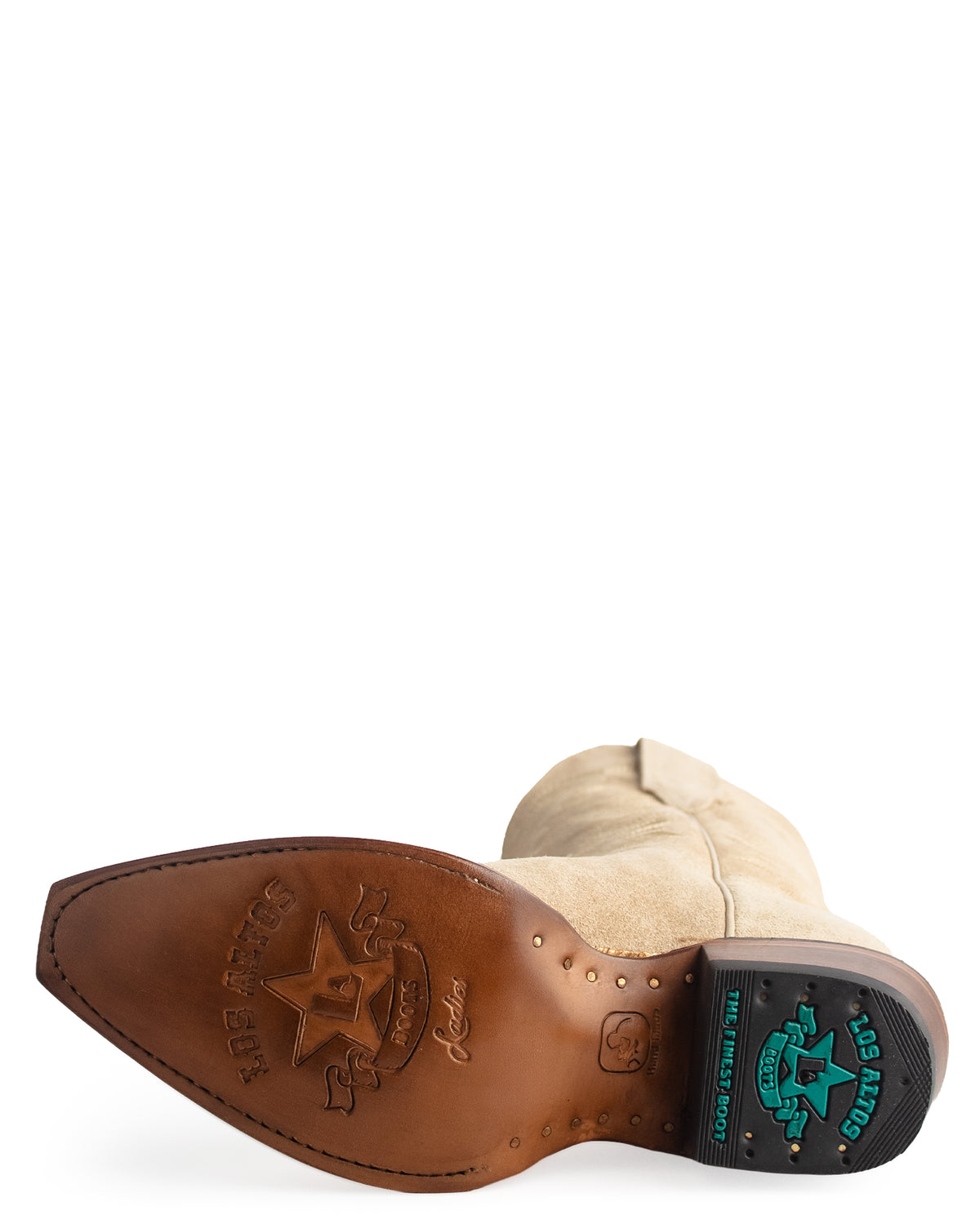 Women's Snip Toe Boot W/ Medallion Suede Leather Western Boots - 34M6611