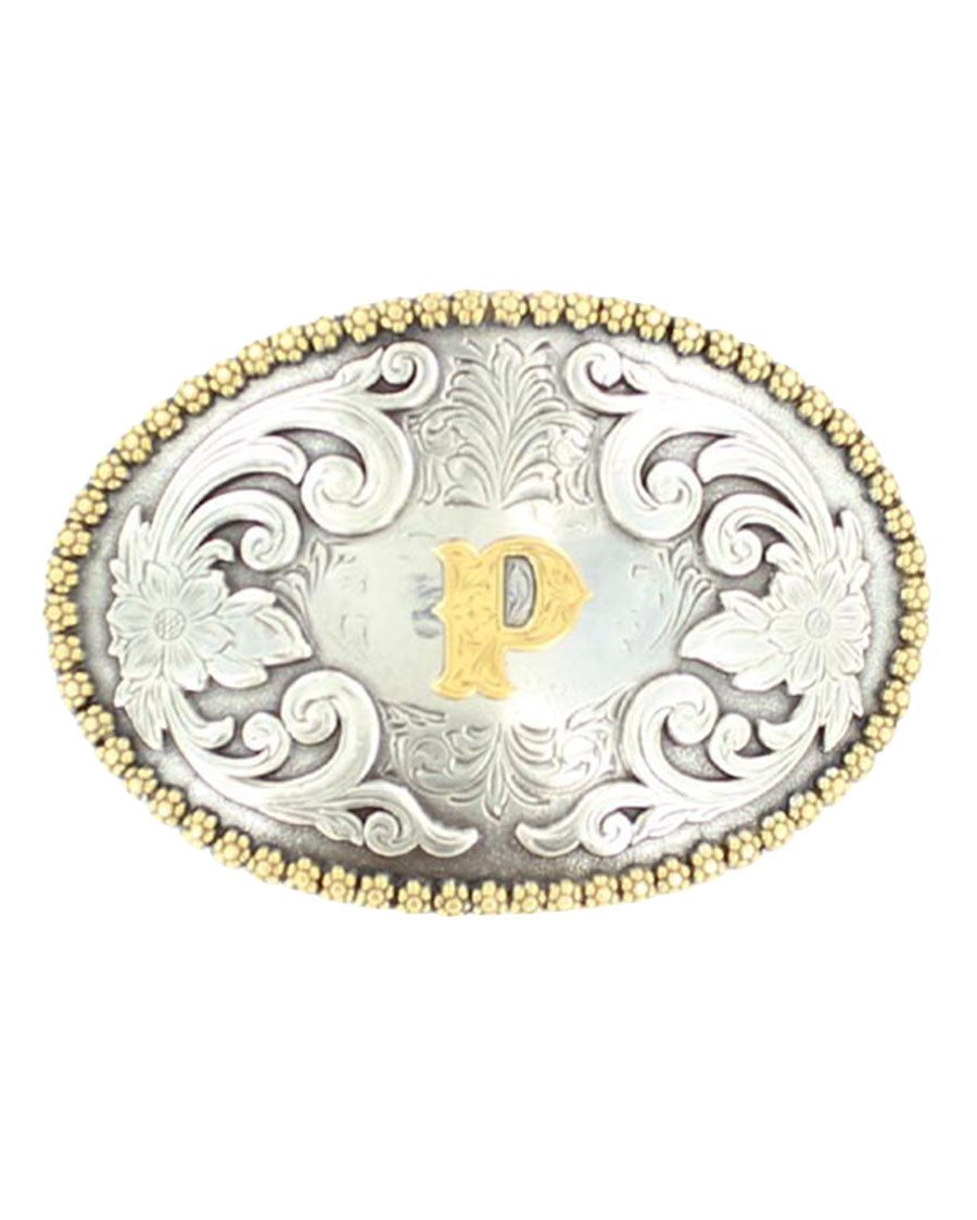 Oval Initial P Buckle -37072-P by Nocona from Skip’s Western Outfitters | MFW-37072-P-O/S-P