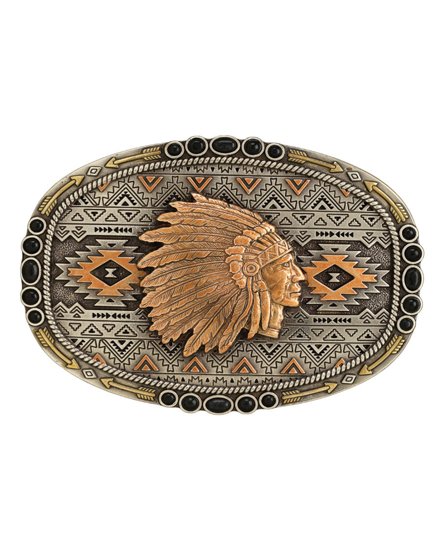 Southwest Indian Chief Belt Buckle