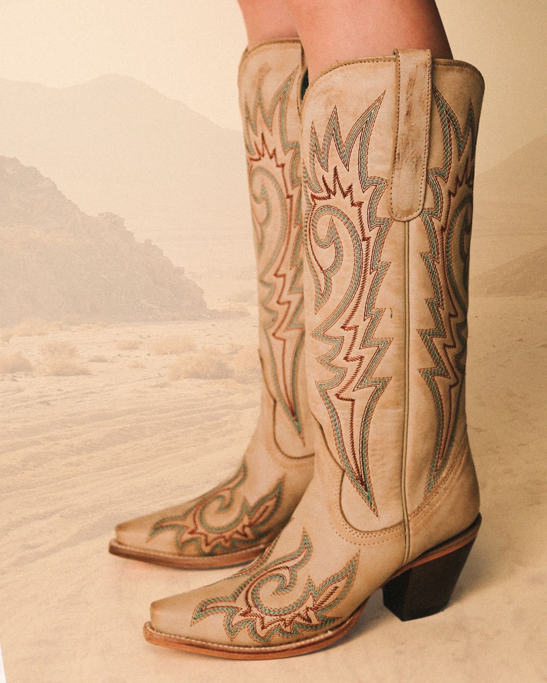 Corral Z5371 Women's Handcrafted Snip Toe Cowgirl Boots in White at Skip's Western Outfitters