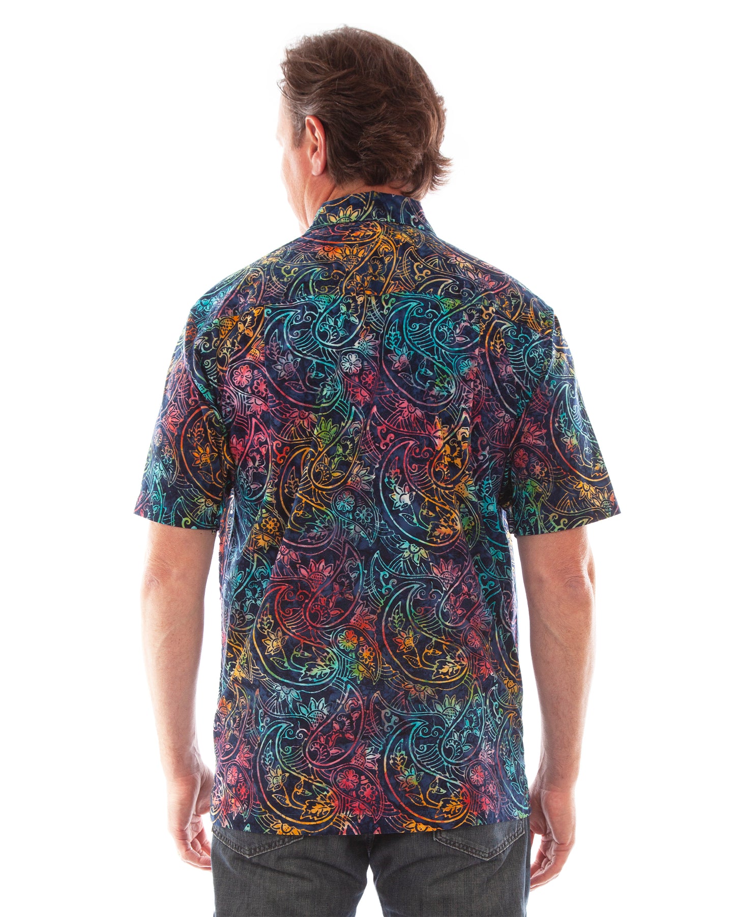 Men's Batik Paisley & Flowers Shirt