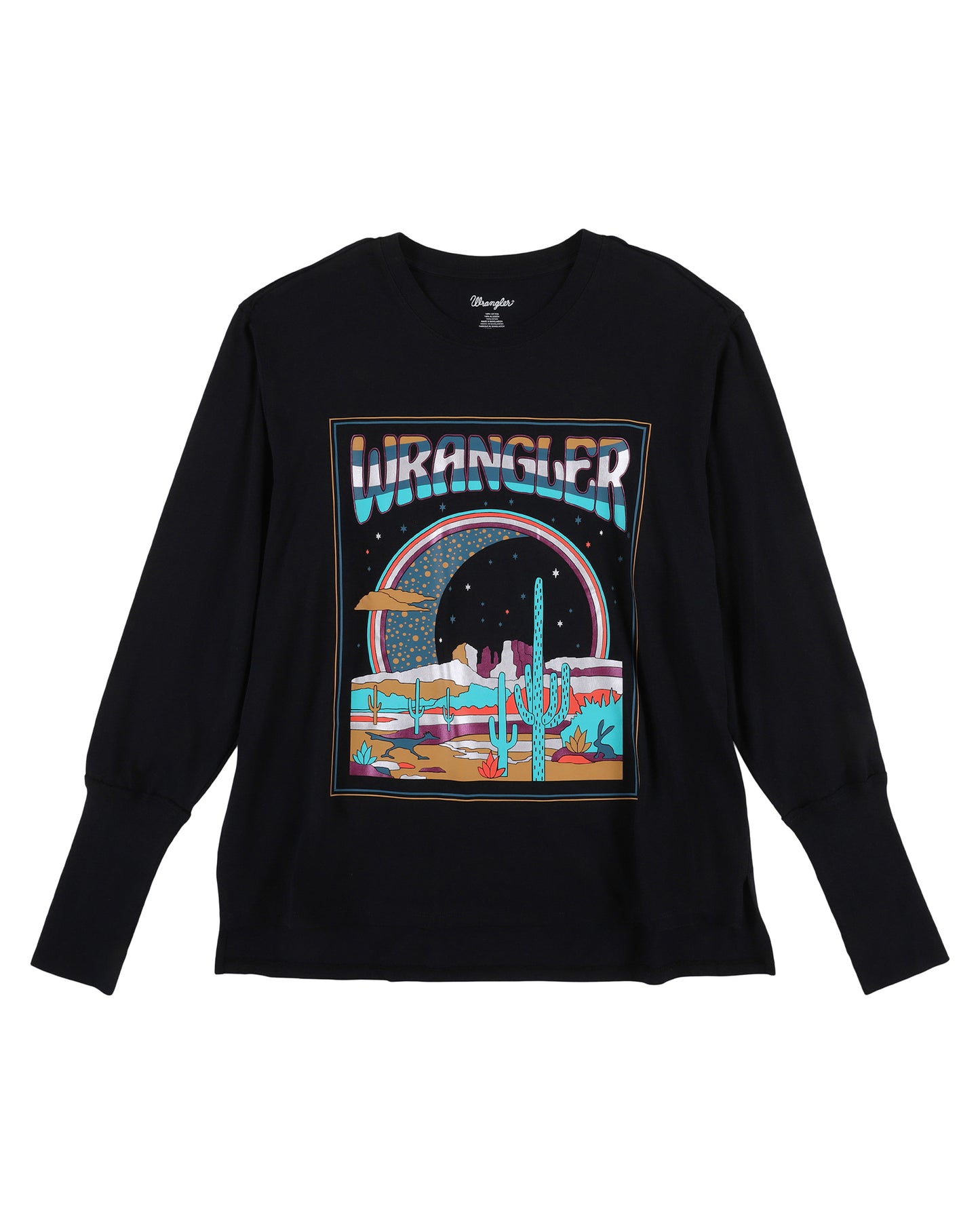 Women's Retro Oversized Long Sleeve Graphic T-Shirt