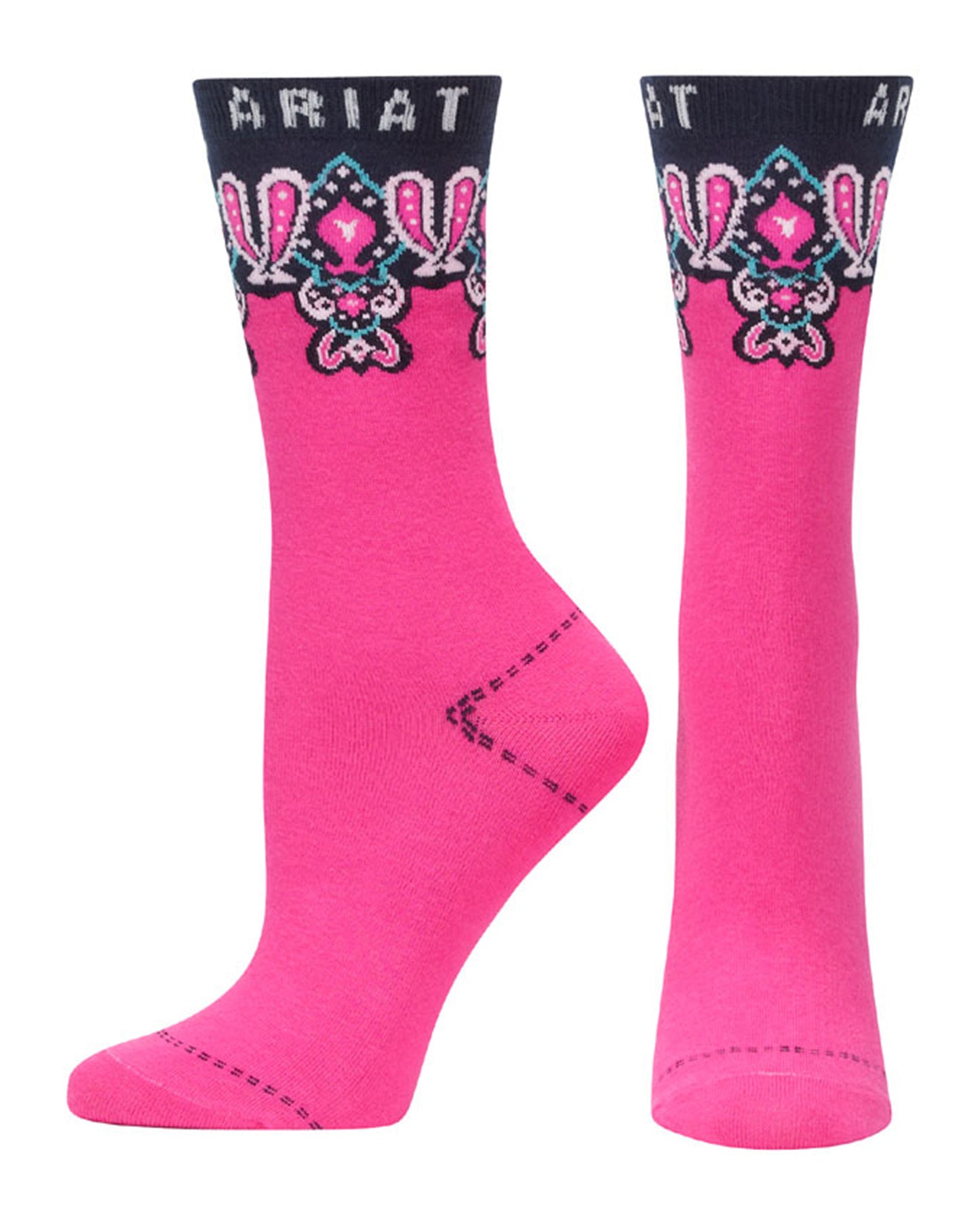 Ariat Paisley Crew Socks