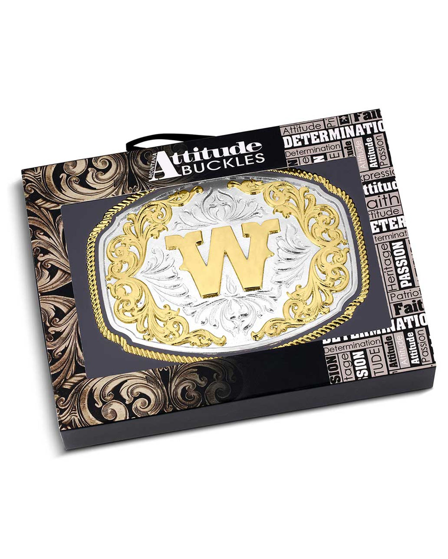 Western Initial Buckle - Style W - A1047W