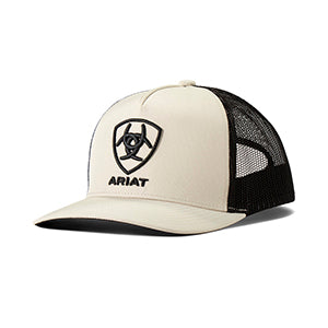 Logo White Ball Cap by Ariat Accessories from Skip’s Western Outfitters | MFW-A3000876243-O/S-REG