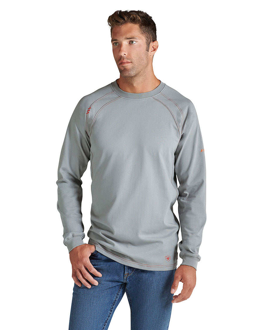 Men's FR Work Crew T-Shirt by Ariat from Skip’s Western Outfitters | ARI-10012258-SML-SilverFox