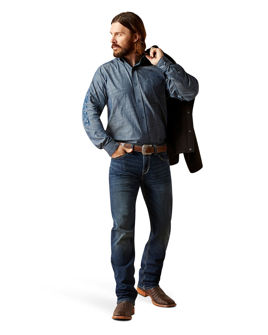 Men's Team Logo Chambrey Classic Fit Shirt