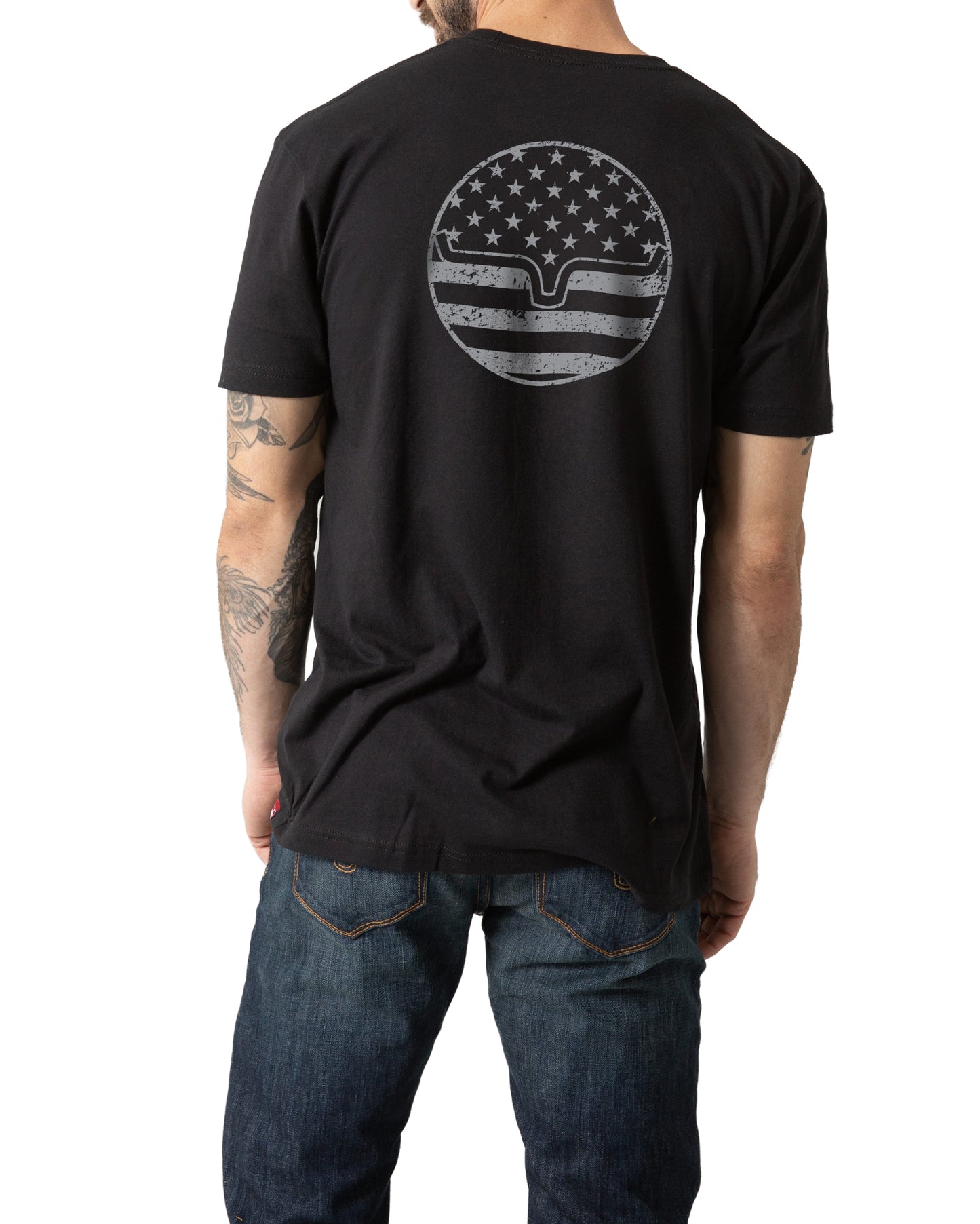 Men's American Bullseye Short Sleeve T-Shirt - Msh0000019-Bk001