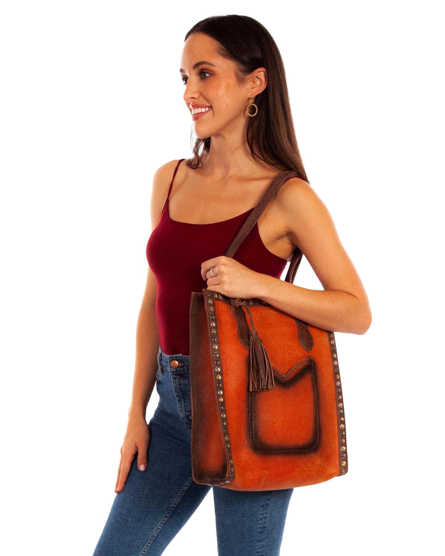 Handbag B322-Rus by Scully from Skip’s Western Outfitters | SCU-B322-RUS-ONE-RUST