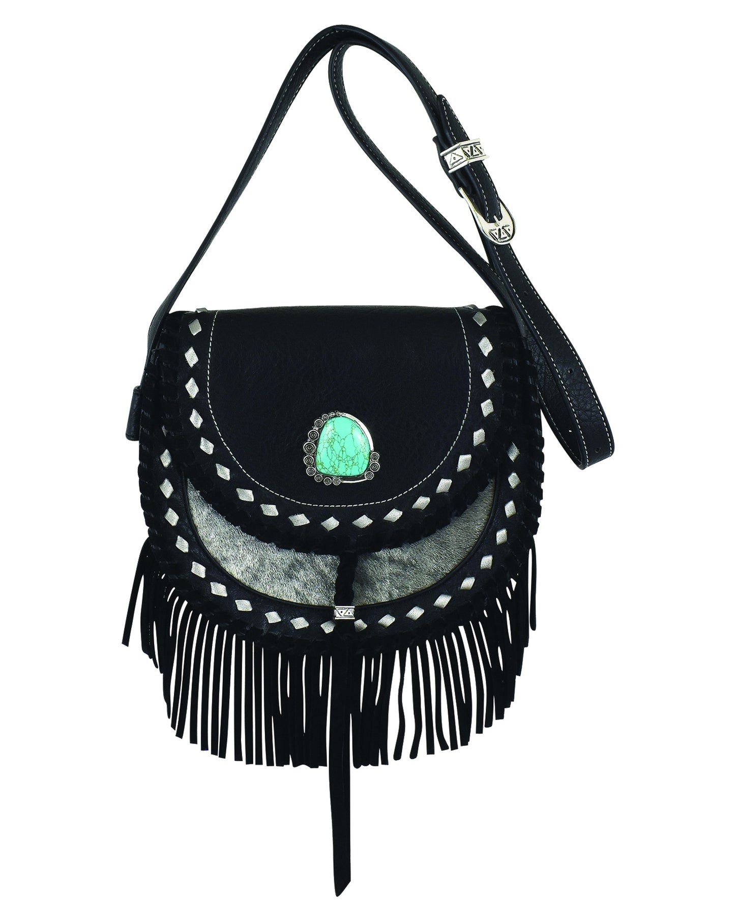 Women's Genuine Hair On Saddle Bag by Catchfly from Skip’s Western Outfitters | TRD-2421350142-O/S