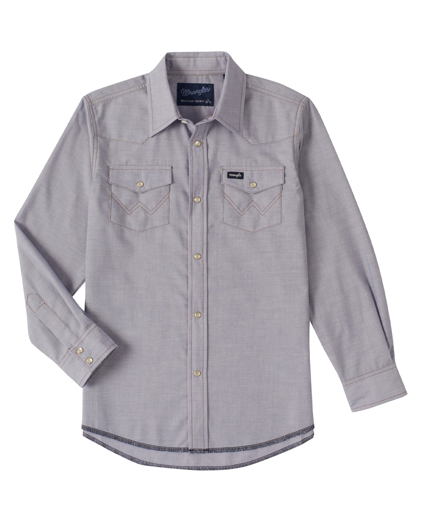 Boys' Cowboy Cut Western Snap Shirt by Wrangler from Skip’s Western Outfitters | WRA-BW7013B-XXS-BLUE