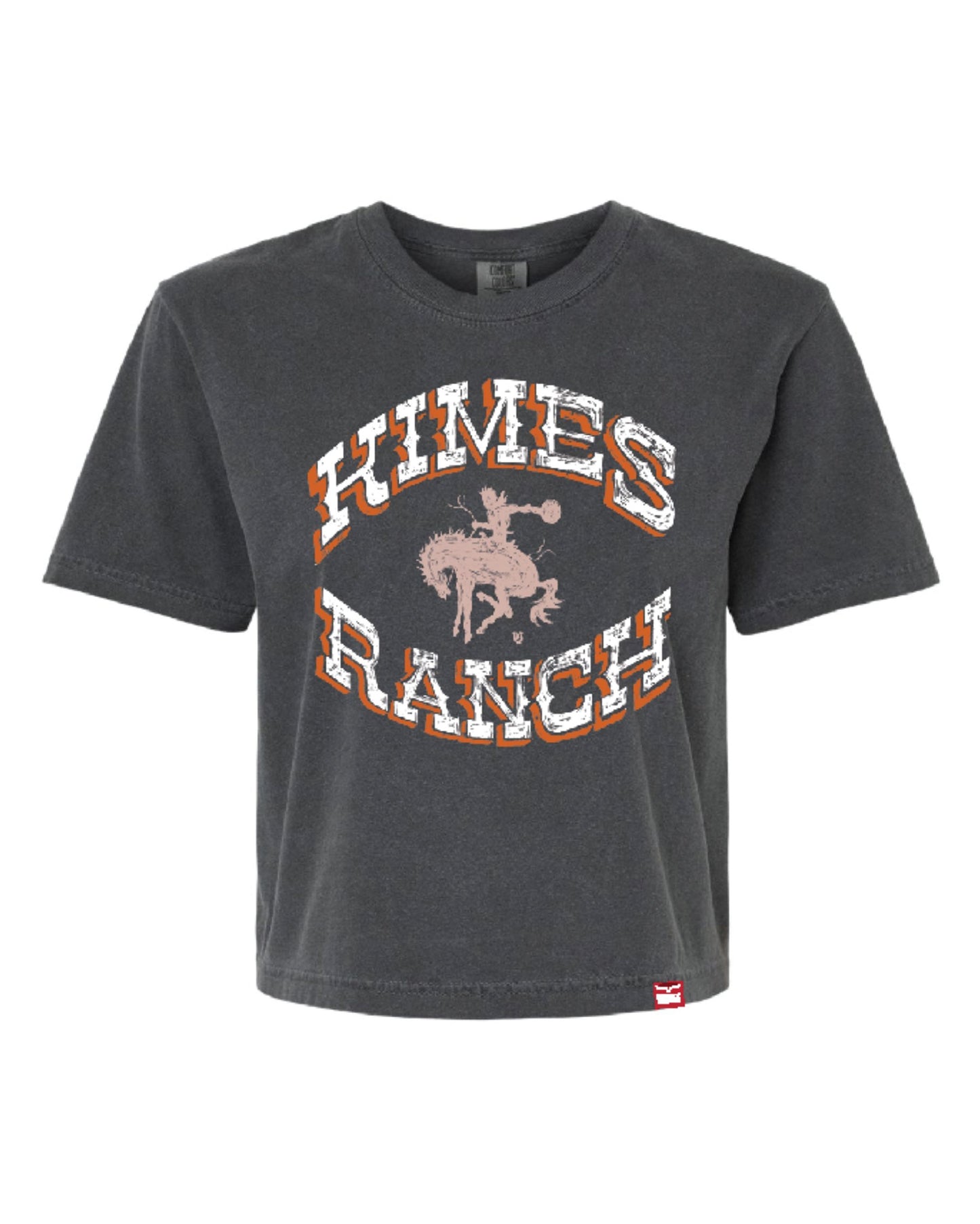 Women's Lucky B Bucking Short Sleeve T-Shirt - Wsh0000103-Bk003 by Kimes Ranch from Skip’s Western Outfitters | KMR-WSH0000103-BK003-S-PEPPER
