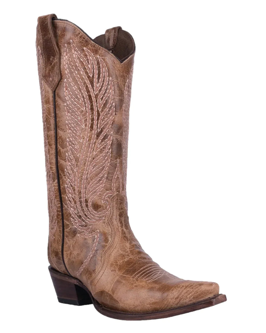 Corral L6060 Women's Handcrafted Snip Toe Cowgirl Boots in Brown at Skip's Western Outfitters