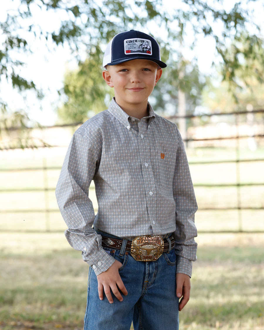 Boys' Long Sleeve Print Shirt - Mtw7060423