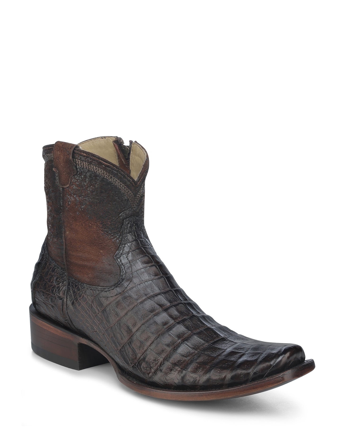 Corral A4680 Men's Handcrafted Narrow Square Toe Cowboy Boots in Brown at Skip's Western Outfitters