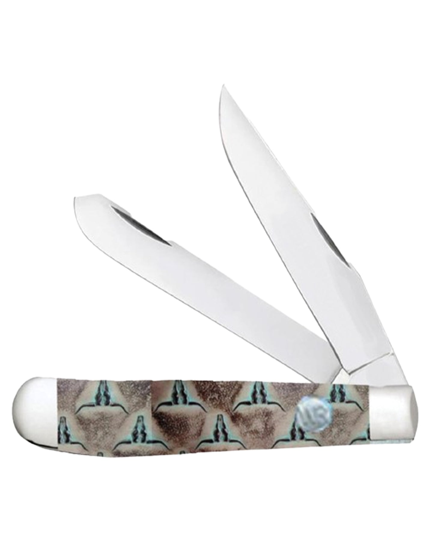 Corriente Acrylic Trapper Knife - Wb11-64 by Whiskey Bent Knives from Skip’s Western Outfitters | WBK-WB11-64-CORRIENTE