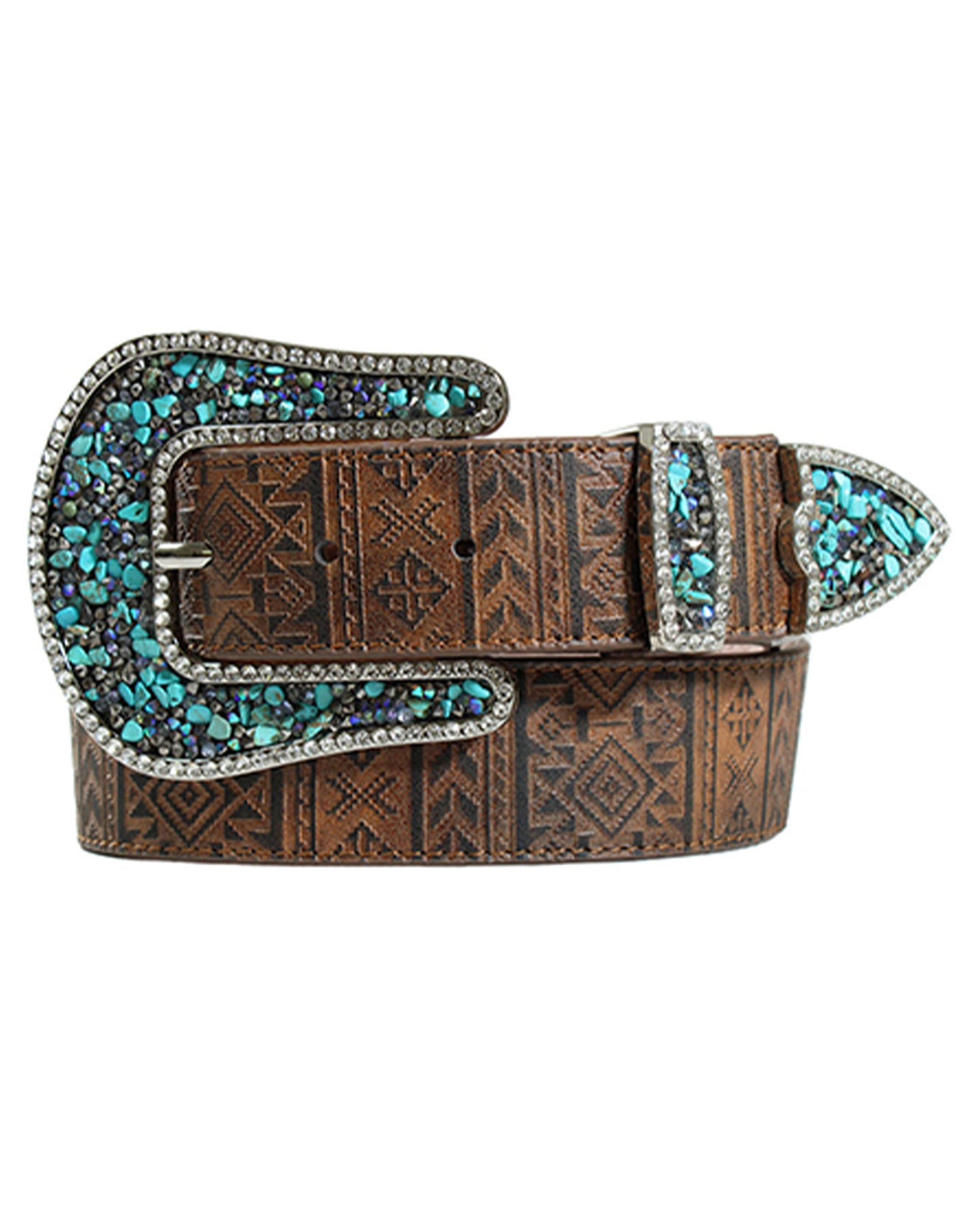 Women's Aztec Belt by Angel Ranch from Skip’s Western Outfitters | MFW-D140003308-S-TAN