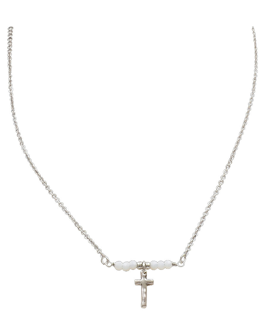 Cross Medallion Necklace - DN1161SBWT by MFW from Skip’s Western Outfitters | MFW-DN1161SBWT-O/S-REG