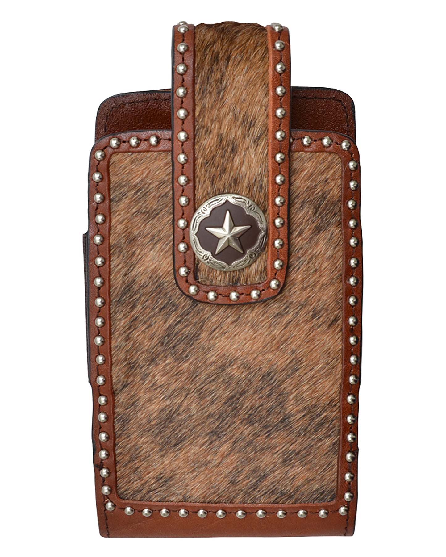 Leather Hair Inlay Phone Holder