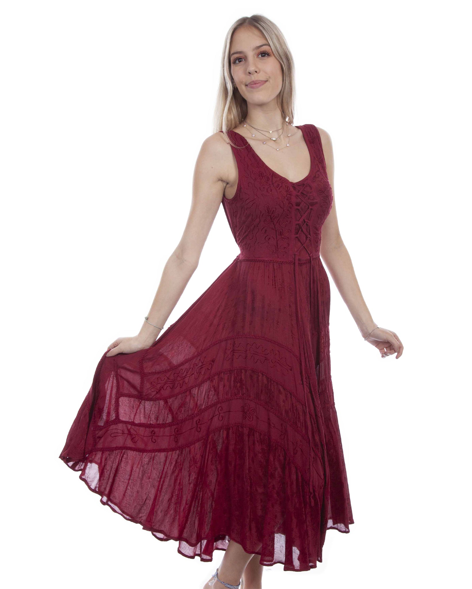 Scully Women's Lace-Up Jacquard Dress Scully Women's Lace-Up Jacquard Dress