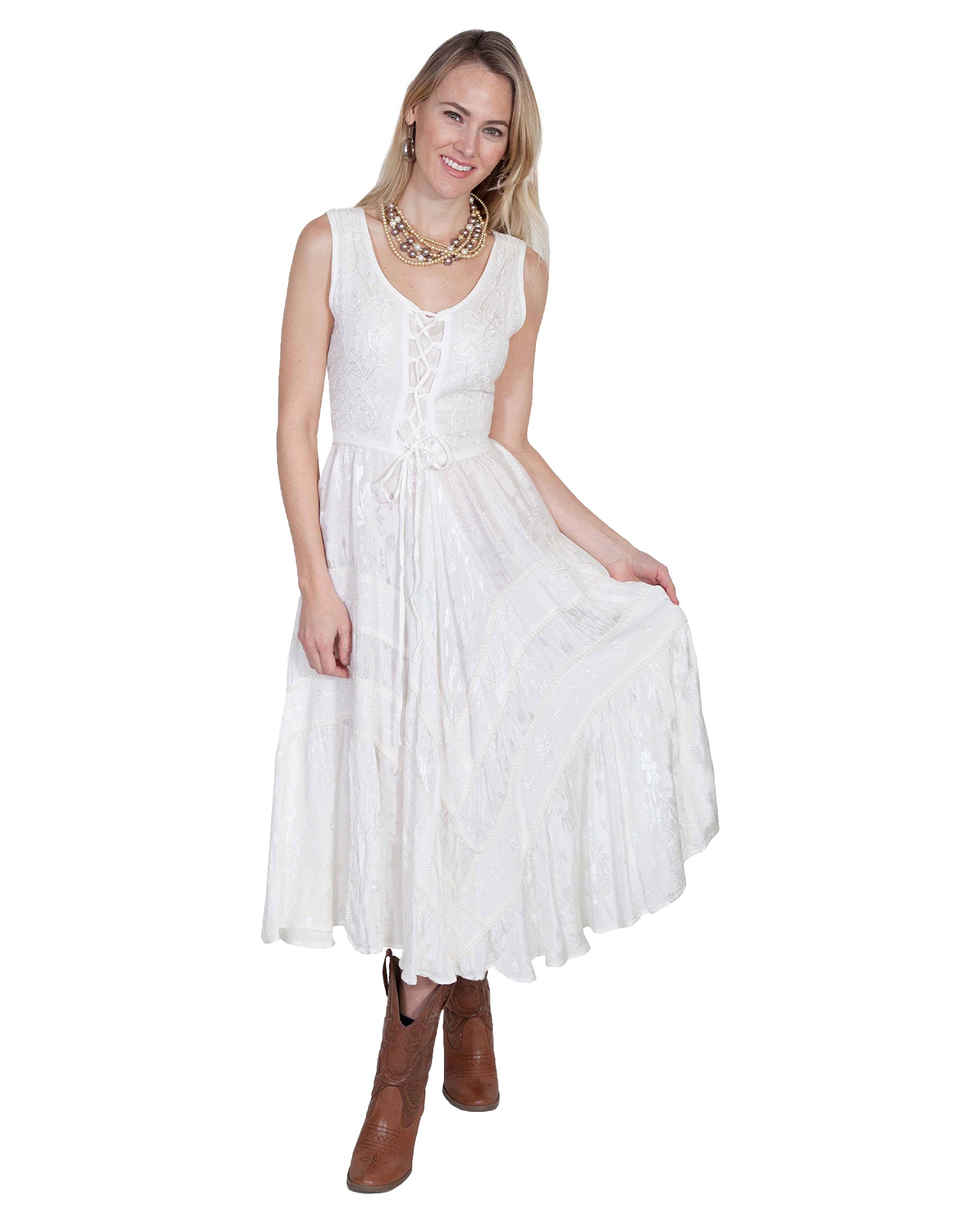 scully front lace dress Scully Lace Front Boho Dress Blue Custom Cowboy Shop