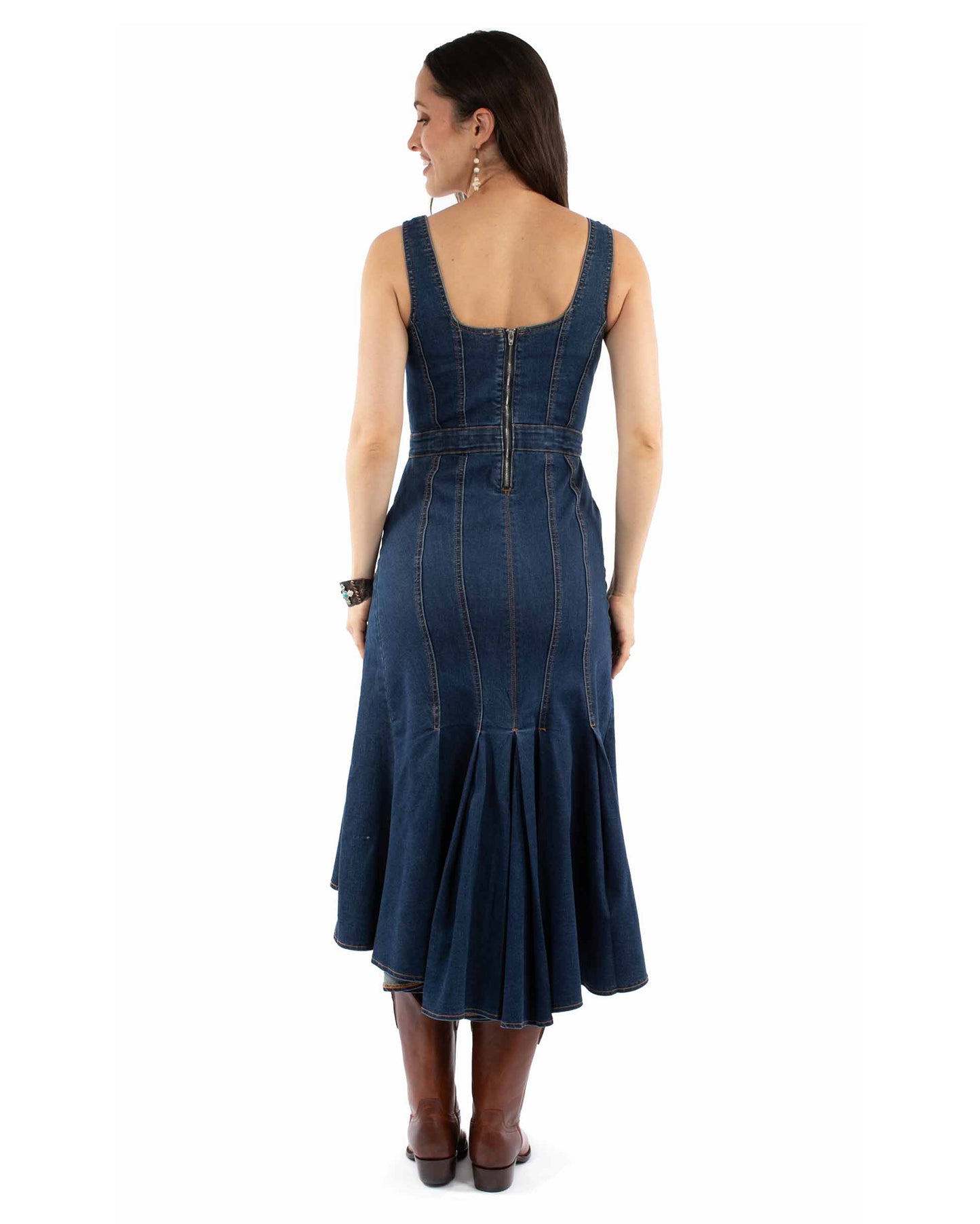 Women's Sleeveless Denim Dress