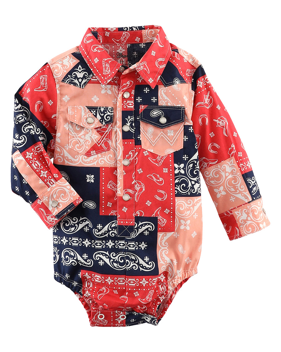 Baby Girls' Western Bodysuit by Wrangler from Skip’s Western Outfitters | WRA-112335361-0/3-MULTIPRINT